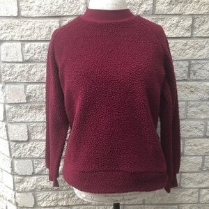 Burgundy Sherpa Sweater   PM4